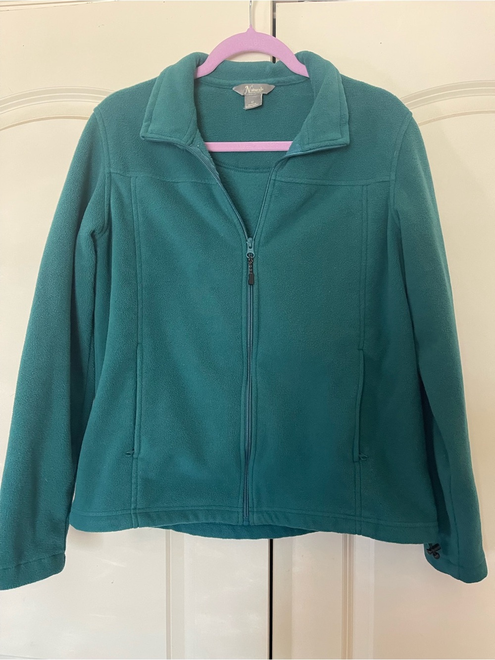 Natural Reflections Teal Full-Zip Teddy Jacket